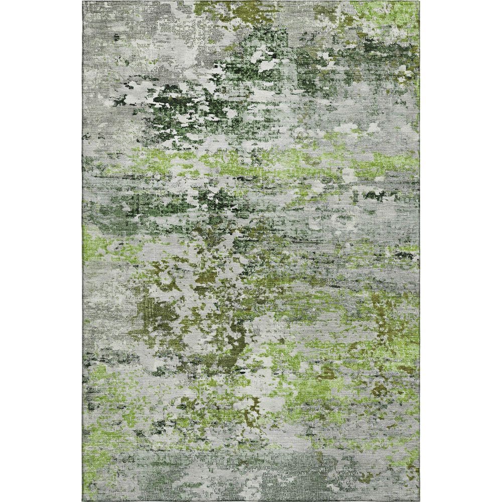 Mayfield Premium Machine Washable Abstract AMF1830 Aloe 8 ft. x 10 ft. Area Rug price history on PriceWatchPro