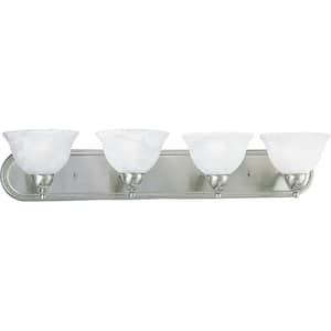 Avalon Collection 4-Light Brushed Nickel Vanity Fixture