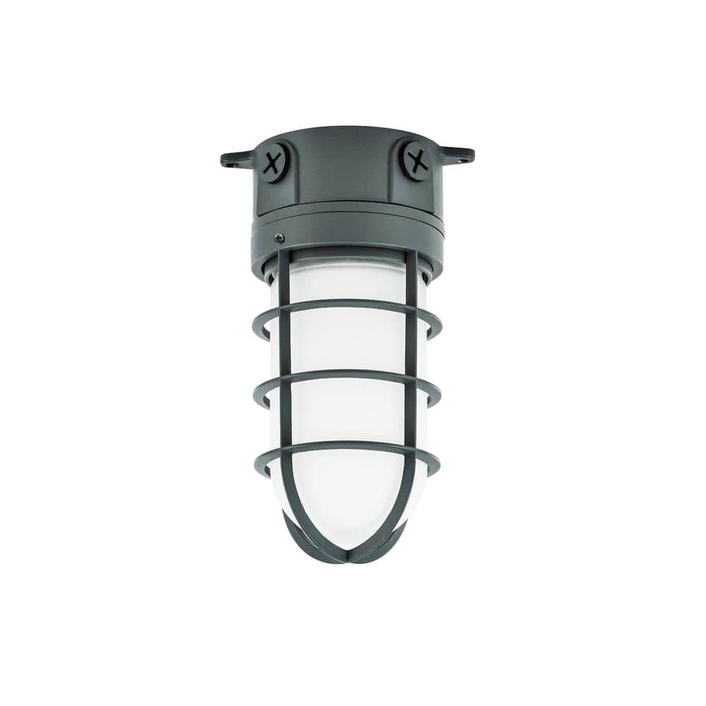150-Watt Gray Indoor/Outdoor Area Ceiling Mount Incandescent Vapor Tight Li