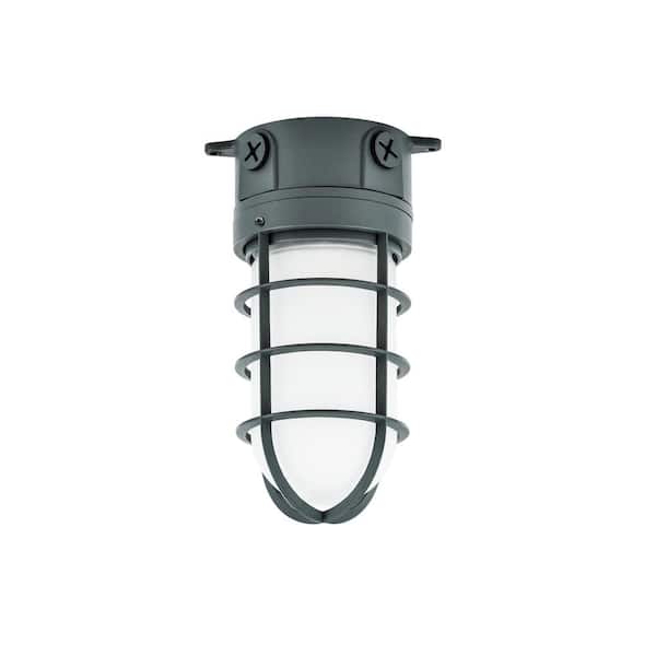 Commercial Electric 150-Watt Gray Indoor/Outdoor Area Ceiling Mount Incandescent Vapor Tight Light