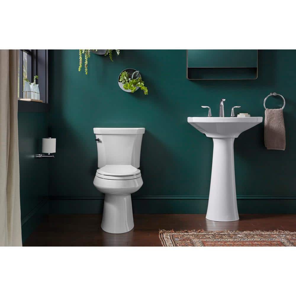 White High Efficiency Dual Flush Elongated Two-Piece Toilet