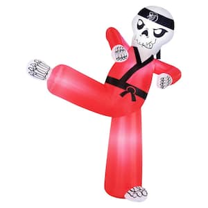 6.5 ft. Tall Halloween Inflatable Karate Skeleton