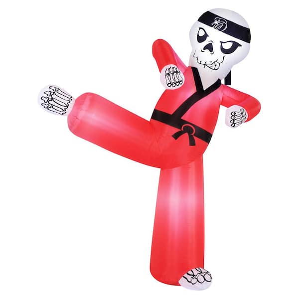 Unbranded 6.5 ft. Tall Halloween Inflatable Karate Skeleton