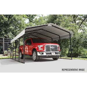 12 ft. W x 29 ft. D x 7 ft. H Eggshell Galvanized Steel Carport, Car Canopy and Shelter
