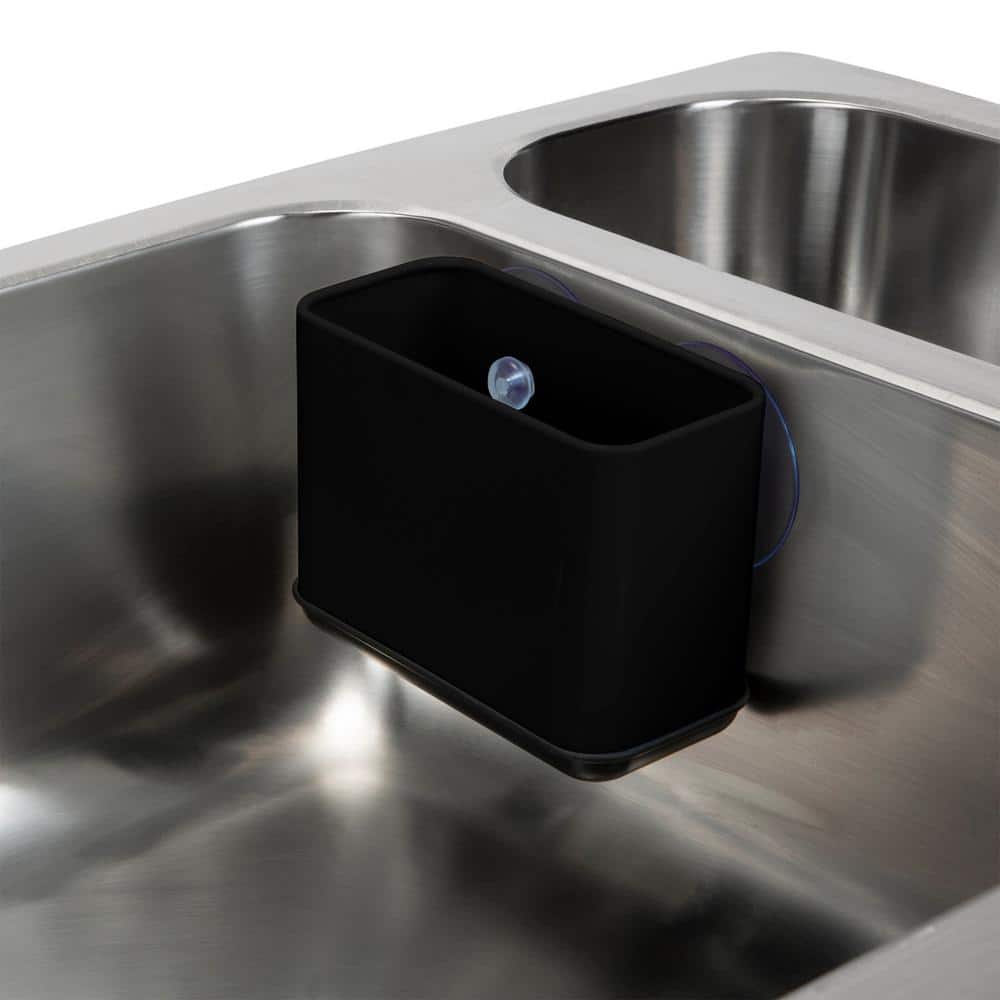 Matte Black Ceramic Suction Sink Caddy