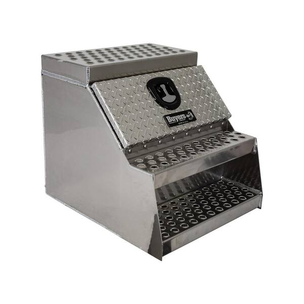 24 in. x 28 in. x 24 in. Heavy Duty Diamond Tread Aluminum Step Box