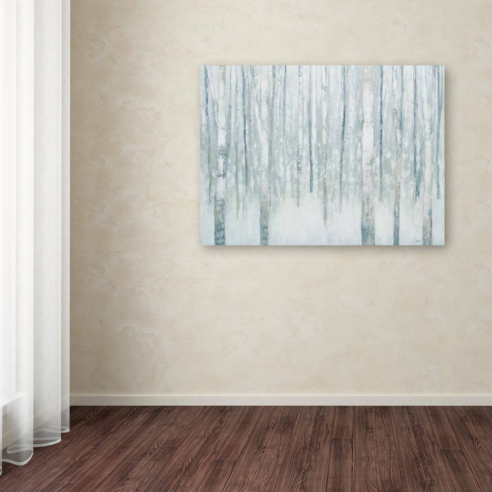 Birches in Winter Blue Gray Canvas Landscape Art
