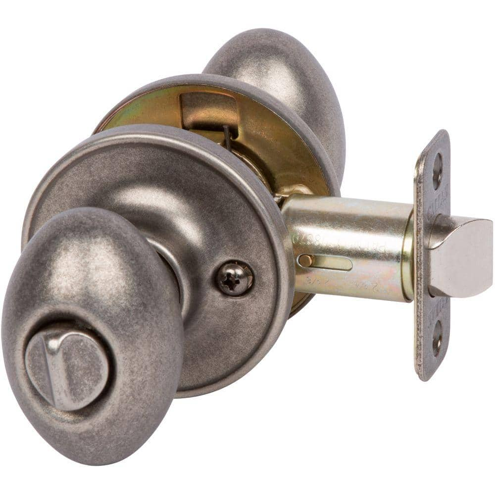 DELANEY HARDWARE Carlyle Antique Silver Bed/Bath Door Knob