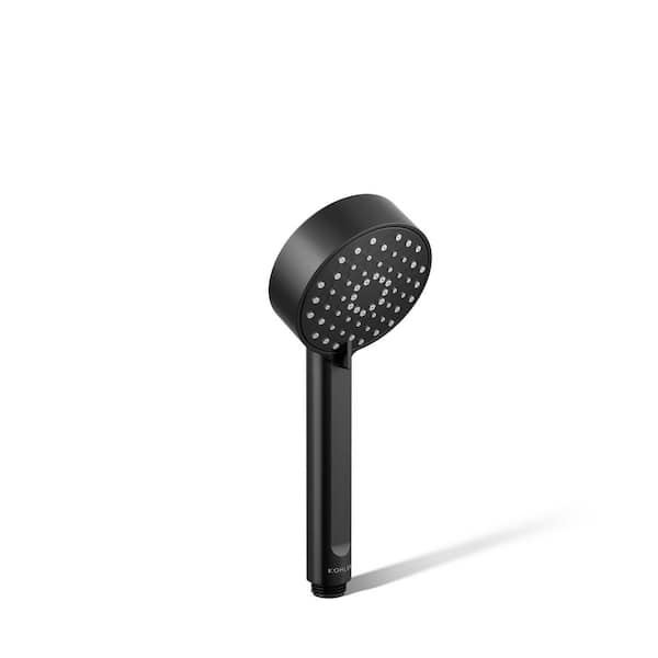 KOHLER Awaken 3-Spray Patterns 3.56 in. Wall Mount Handheld Shower Head 1.75 GPM in Matte Black