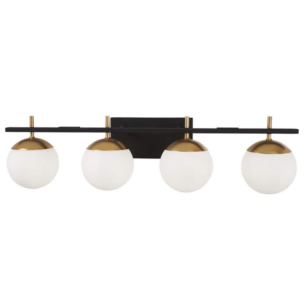 Alluria 4-Light Weathered Black with Autumn Gold Accents Bath Light price history on PriceWatchPro