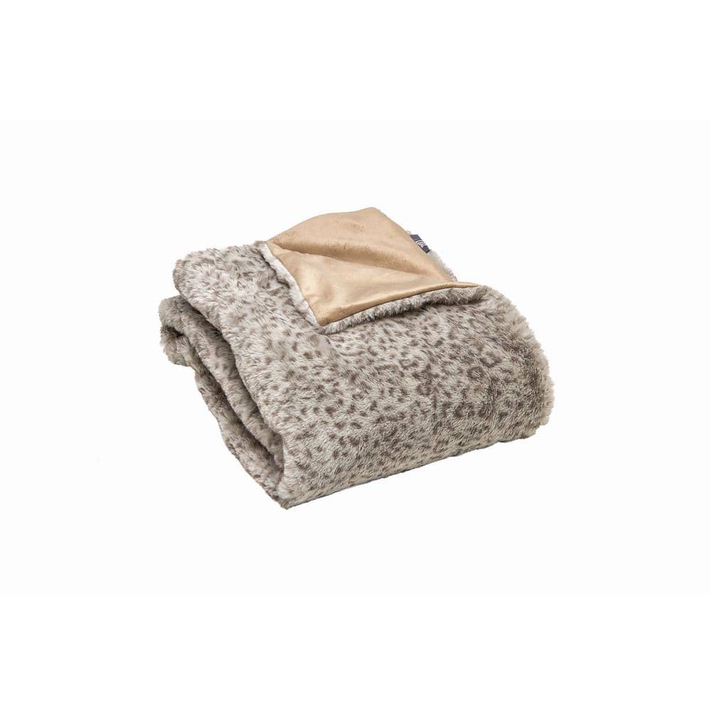 Luxe Faux Fur Limited Faux Fur Throw Lynx 50 in. x 60 in. 676685051561
