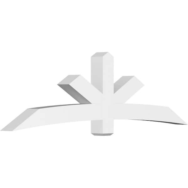 Ekena Millwork Alberta 96 in. W x 28 in. H x 6 in. D Signature Polyurethane Bracket