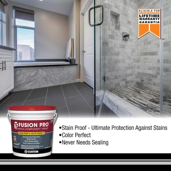 Custom Building Products - Fusion Pro #115 Platinum 1 gal. Single Component Stain Proof Grout
