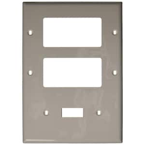 White 3-Gang 1-Toggle/2-Decorator/Rocker Wall Plate (1-Pack)
