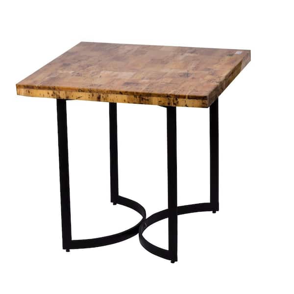 Benjara 31.5 in. Brown and Black Rectangle Wood End Table with Wooden Frame