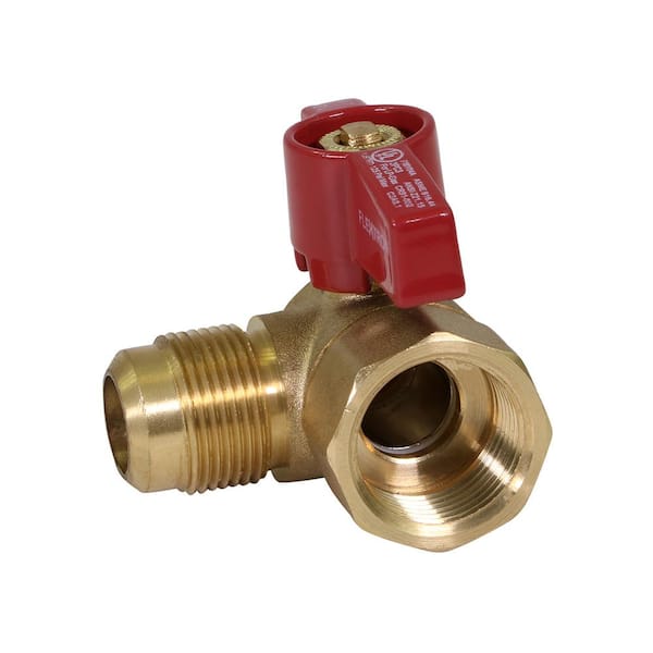 Flextron FTGV-12F12F Gas Ball Valve with 1/2 Inch FIP x 1/2 Inch FIP Fittings for Gas Connectors with Quarter-Turn Lever Handle Excellent Corrosion Resistance Brass Construction CSA Approved 
