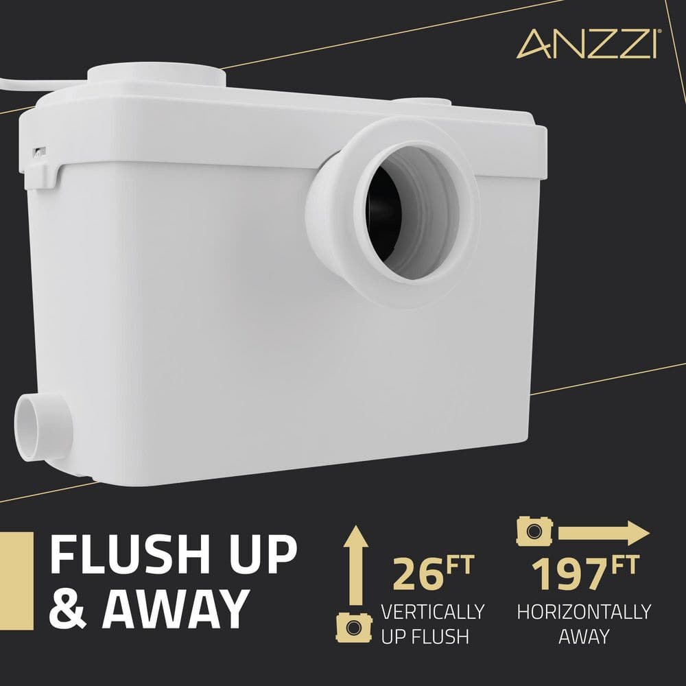 White 0.8-HP Macerator Effluent Pump with High Capacity