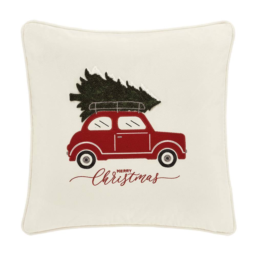 "Vintage Car White Polyester 20"" x 20"" Square Decorative Throw Pillow" price history on PriceWatchPro