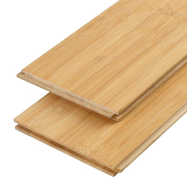 Jeedeson 40.15" L x 5.11" W x 0.6 " T Light Honey  Prefinished Solid Bamboo Plank Flooring, Tongue and Groove (20 sq. ft.  /case) JDS-B02G10-14P - The Home Depot
