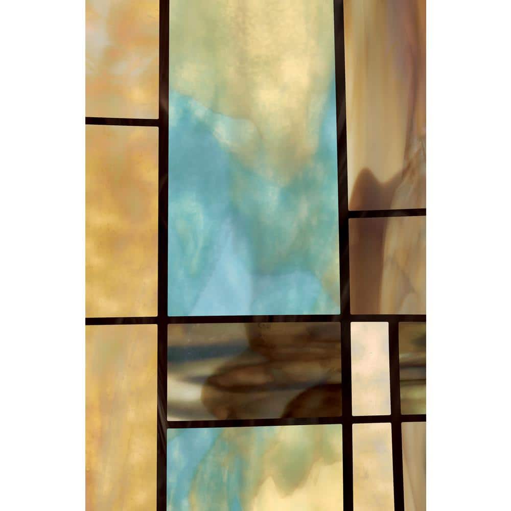 City Lights Multicolor Vinyl Stained Glass Window Film