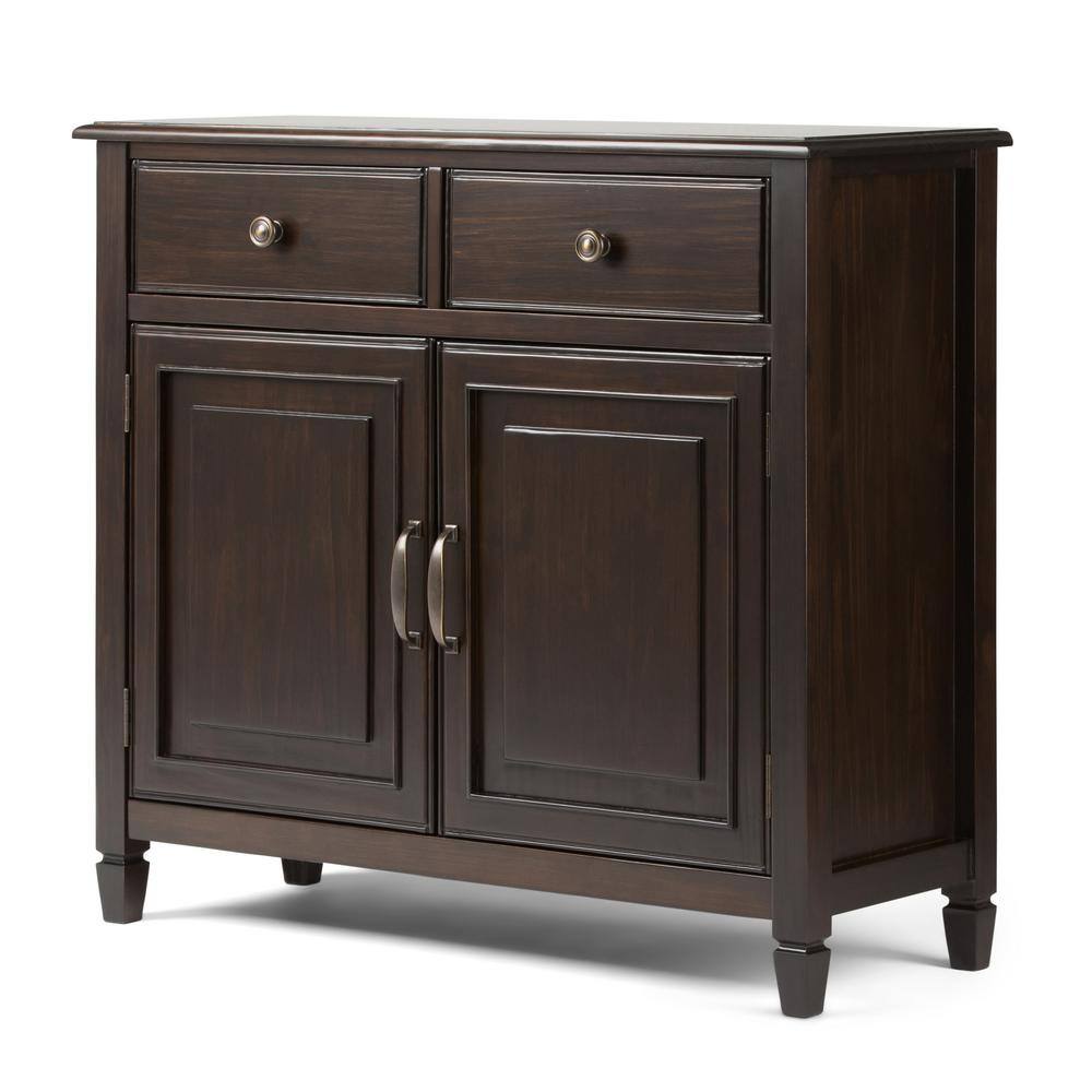 Connaught Dark Chestnut Brown Solid Pine Entryway Storage Cabinet