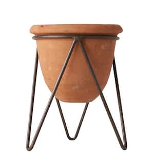 9.5 in. L x 8.75 in. W x 7.75 in. H Terracotta Outdoor Clay Decorative Pots 1-Pack