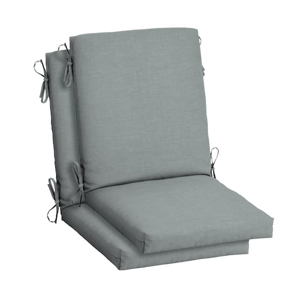 ARDEN 20 in. x 20 in. Stone Grey Leala High Back Outdoor Dining Chair Cushion (2-Pack)