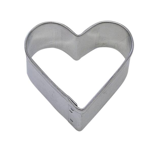 CybrTrayd 12-Piece 5 in. Heart Tinplated Steel Cookie Cutter & Cookie Recipe