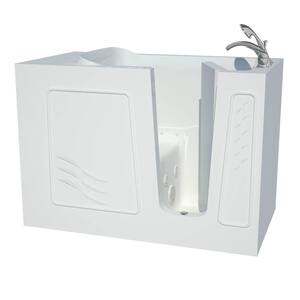 Builder's Choice 53 in. Right Drain Quick Fill Walk-In Whirlpool and Air Bath Tub in White