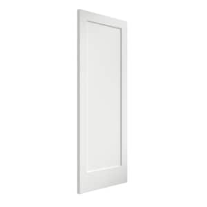 28 in. x 80 in. x 1-3/4 in. Shaker 1-Panel Solid Core White Primed Pine Wood Interior Door Slab
