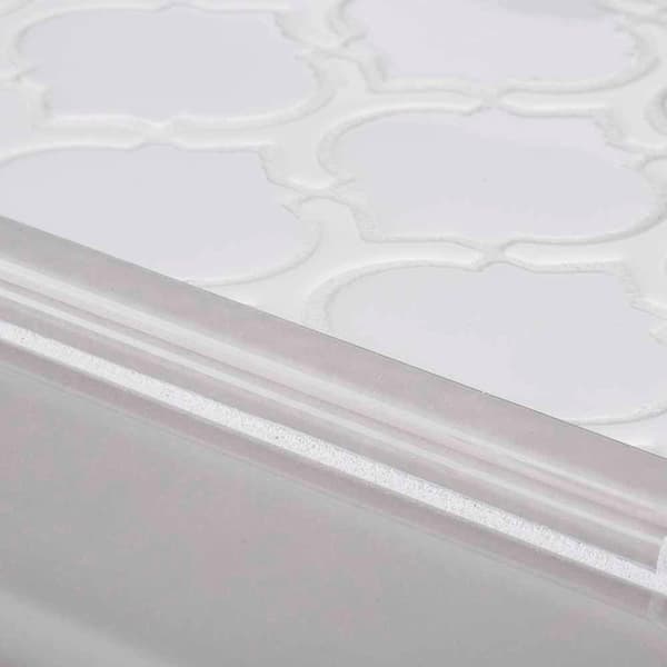 Jeffrey Court Weather Grey Bevel 3 in. x 12 in. Glossy Ceramic Wall Tile (12.5 sq. ft. / case)