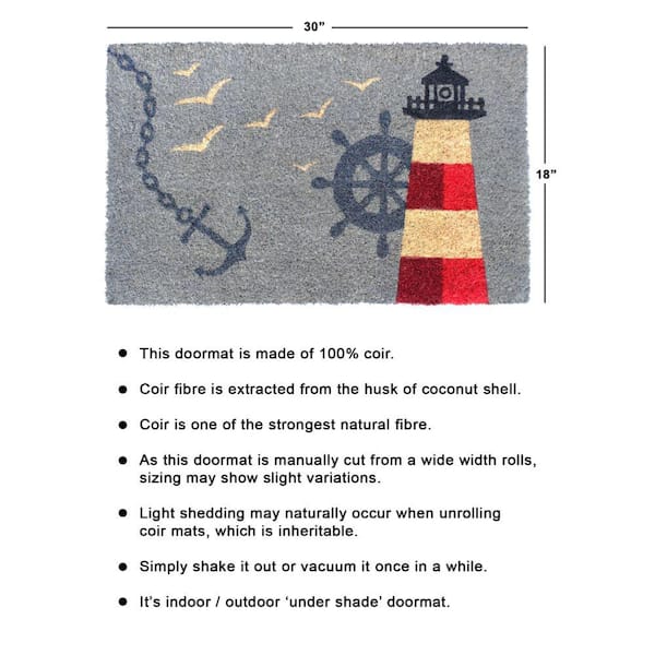 Multi Light House 18 in. x 30 in. Doormat