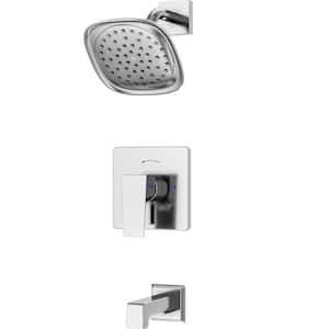 Verity Single Handle Wall Mounted Tub and Shower Trim Kit with Diverter Lever (Valve Not Included)