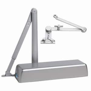 Heavy Duty Commercial ADA Grade 1 Door Closer with Hold Open Cush-N-Stop Arm in Aluminum - Sizes 1-6