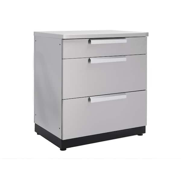 Outdoor Kitchen Stainless Steel 32 in. W x 36.5 in. H x 23 in. D 3-Drawer Cabinet