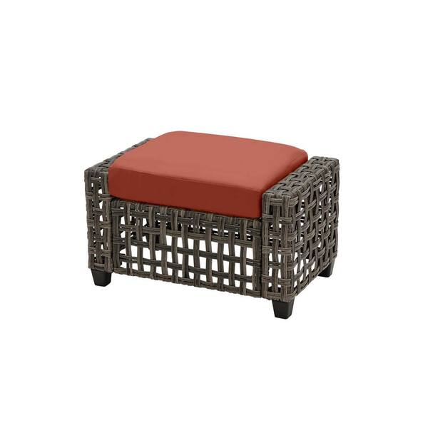 Hampton bay wicker online ottoman