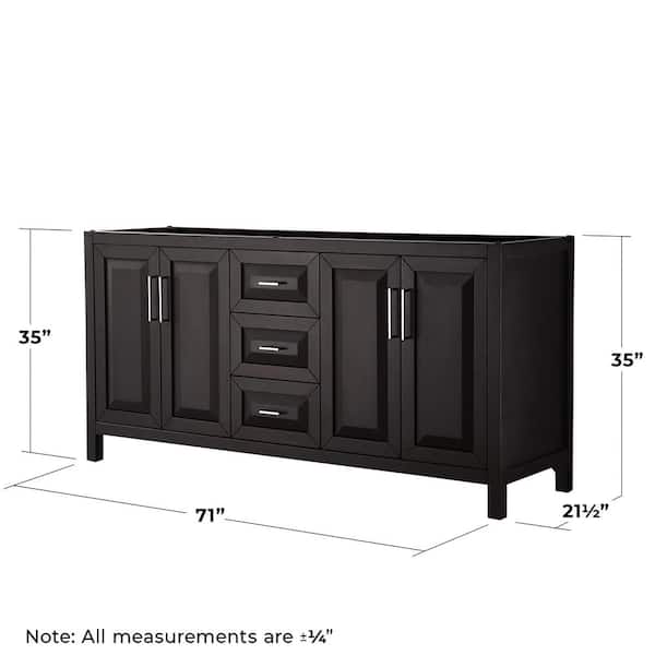 Daria 24 in. W x 71-1/4 in. H x 20 in. D Bathroom Linen Storage Tower Cabinet in Dark Espresso Daria 24 in. W x 71-1/4 in. H x 20 in. D Bathroom Linen Storage Tower Cabinet in Dark Espresso