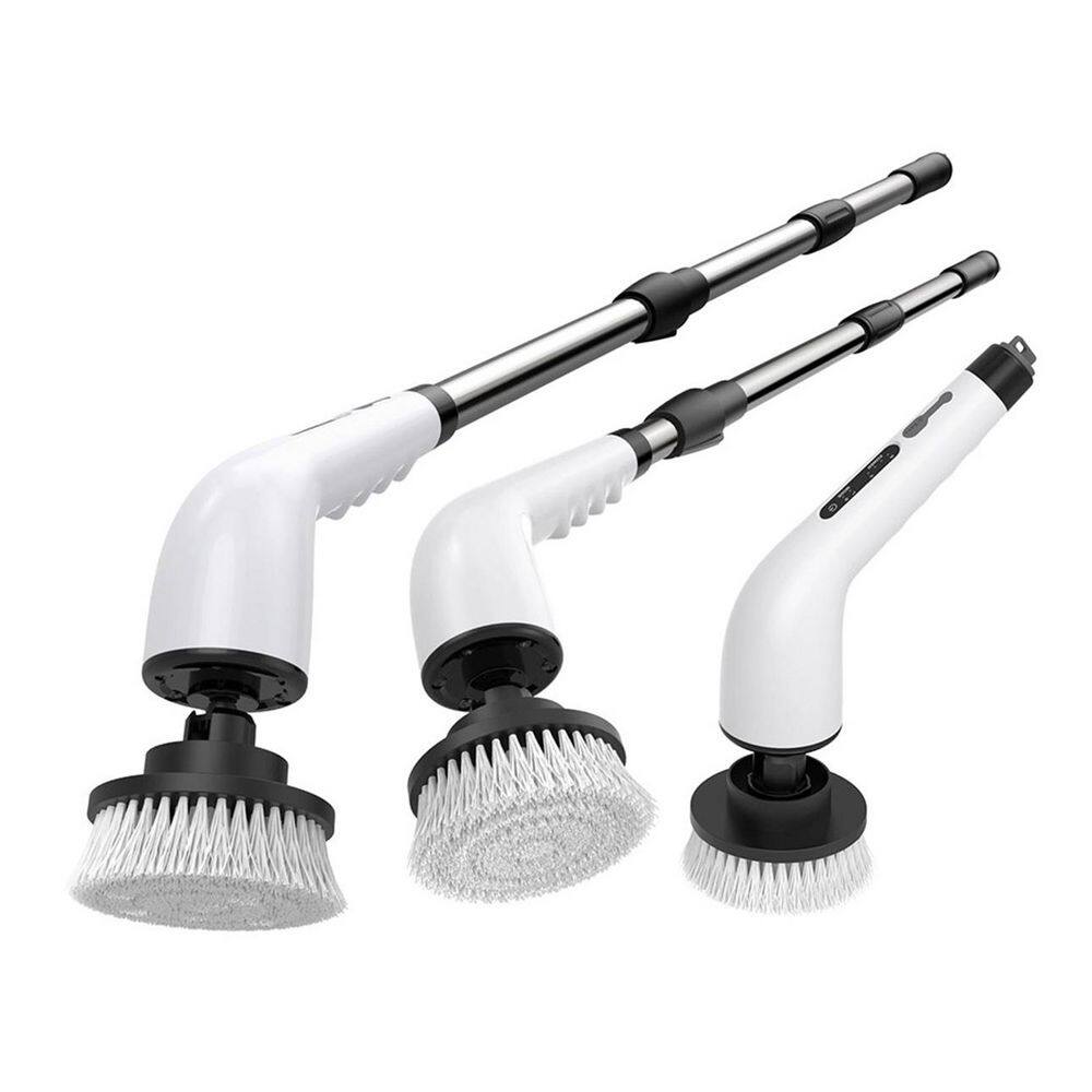 Cordless Spin Scrubber with 8 Brush Heads, 3-Speed Adjustable Handle up to 50in for Bathroom Tile Grout Car Cleaning price history on PriceWatchPro