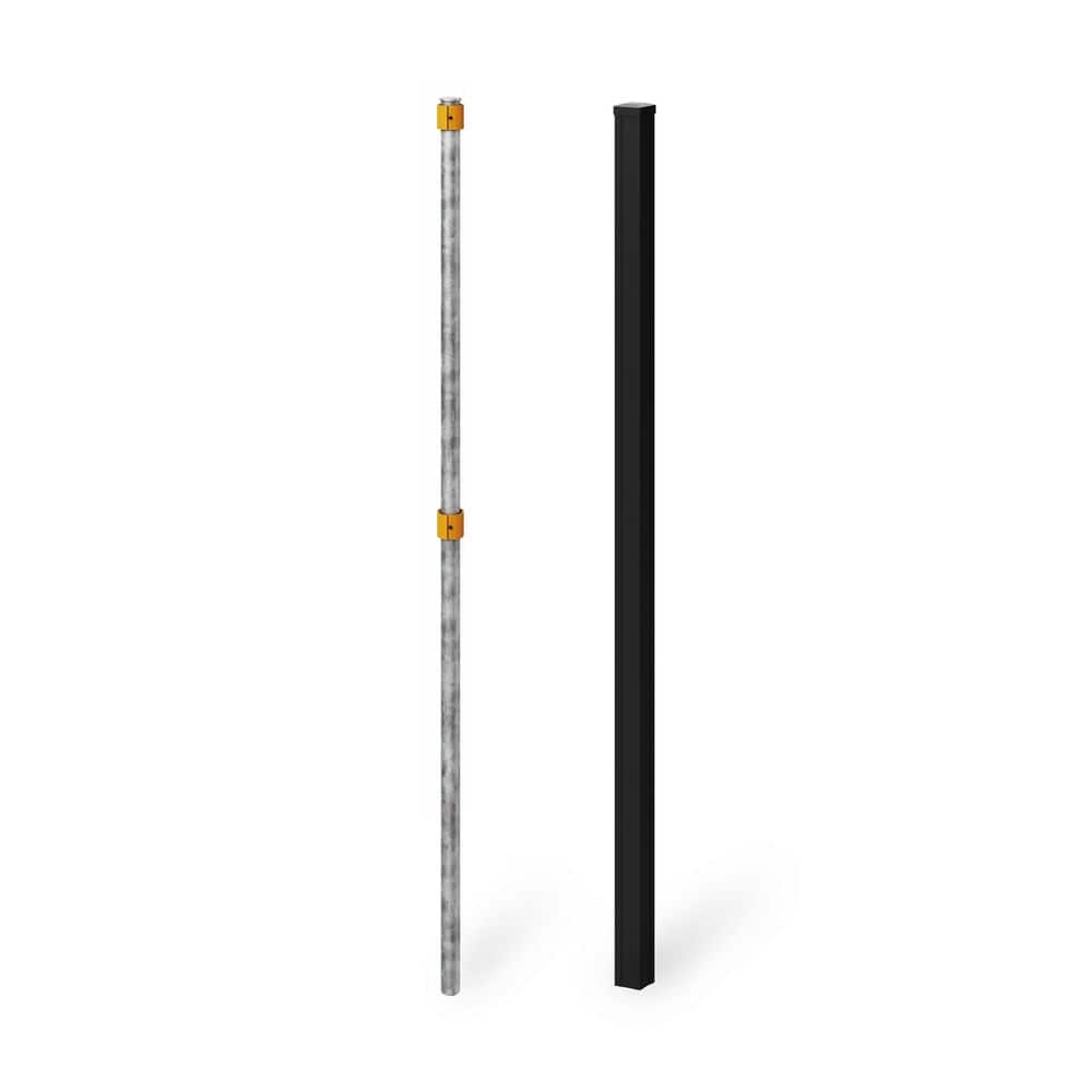 6ft. H No Dig Edgewood Black Aluminum Line Fence Post Kit with Pipe Anchor (1 Pack) price history on PriceWatchPro