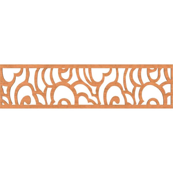 Ekena Millwork Springfield Fretwork 0.375 in. D x 47 in. W x 12 in. L Cherry Wood Panel Moulding