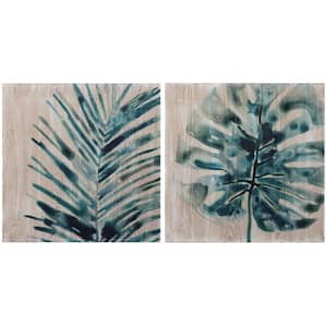 "Tropical Jewell" Fine Giclee Printed on Hand Finished Ash Wood Diptych Wooden Wall Art