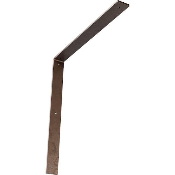 Ekena Millwork 20 in. x 2 in. x 20 in. Steel Hammered Dark Bronze Hamilton Bracket