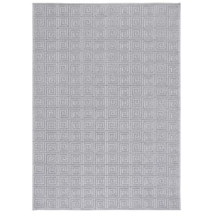 Pattern and Solid Gray 9 ft. x 13 ft. Abstract Geometric Area Rug