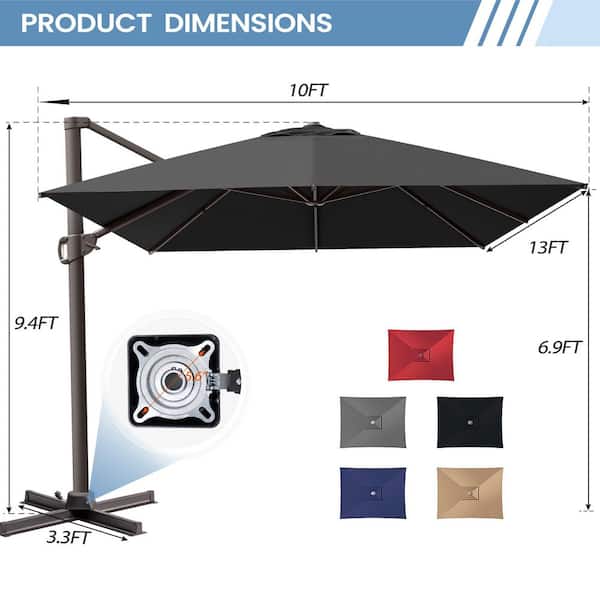 3 tier vented patio umbrella 10FT 3 Tier Patio Market Umbrella Easy Tilt Adjustment Sale
