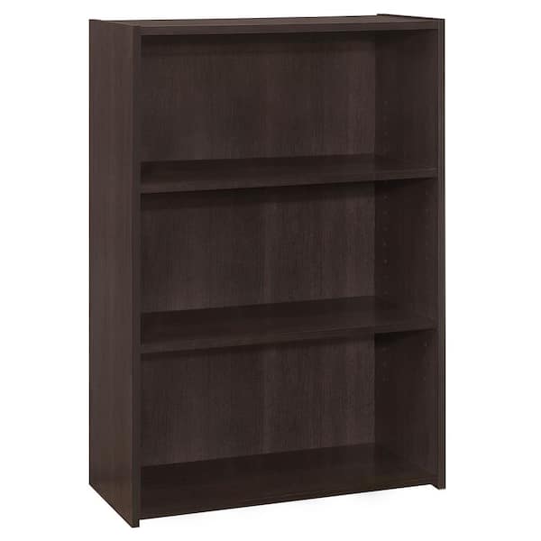 Unbranded 36 in. Cappuccino with 3-Storage Shelves Composite Bookcase