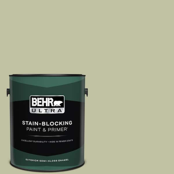 BEHR ULTRA 1 gal. #S370-3 Sage Brush Semi-Gloss Enamel Exterior Paint & Primer