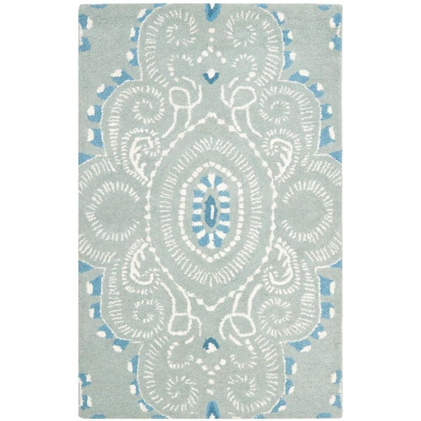 SAFAVIEH Wyndham Blue/Ivory 2 ft. x 3 ft. Floral Area Rug