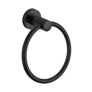 General Hotel Wall Mounted Towel Ring in Matte Black