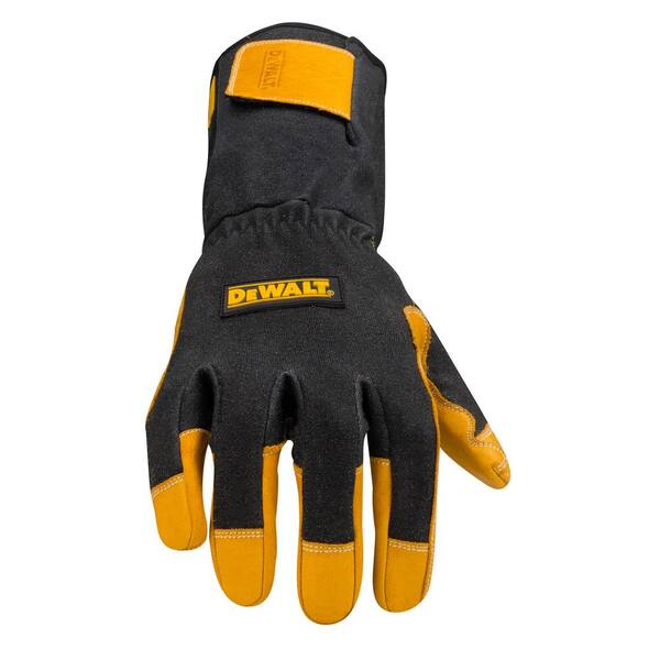 1Pair Long Protective Welding Gauntlet Work Gloves Welding Safety Glove Gray 