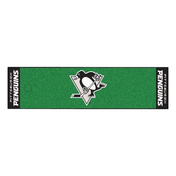 FANMATS NHL Pittsburgh Penguins 1 ft. 6 in. x 6 ft. Indoor 1-Hole Golf Practice Putting Green